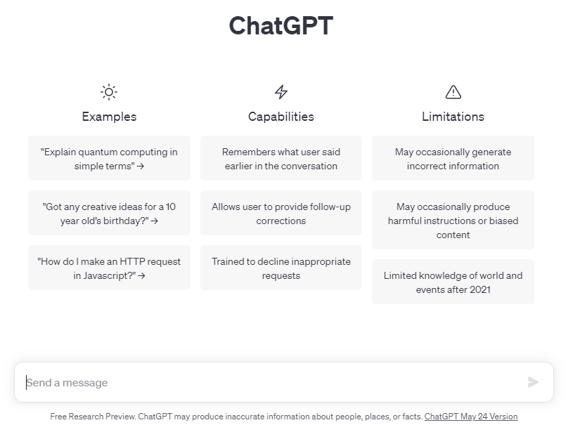 screenshot from ChatGPT