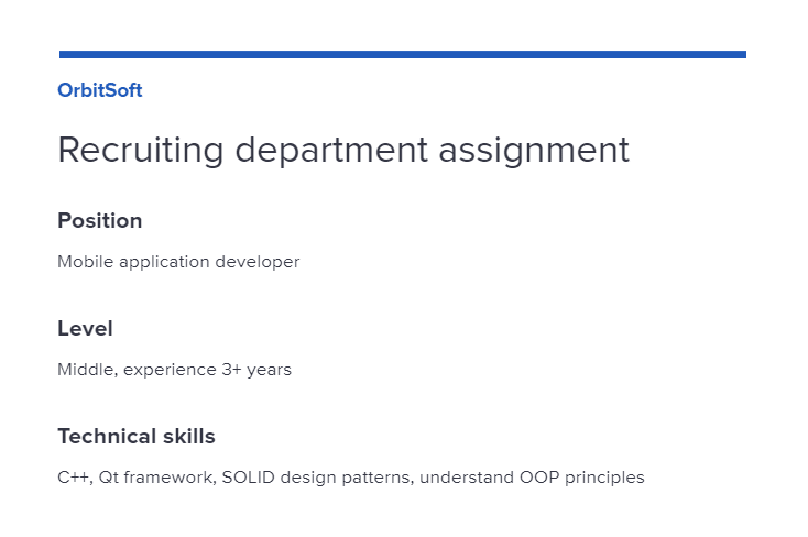 recruitment department assignment