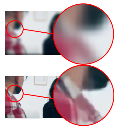 Blurry and clear images comparison 
